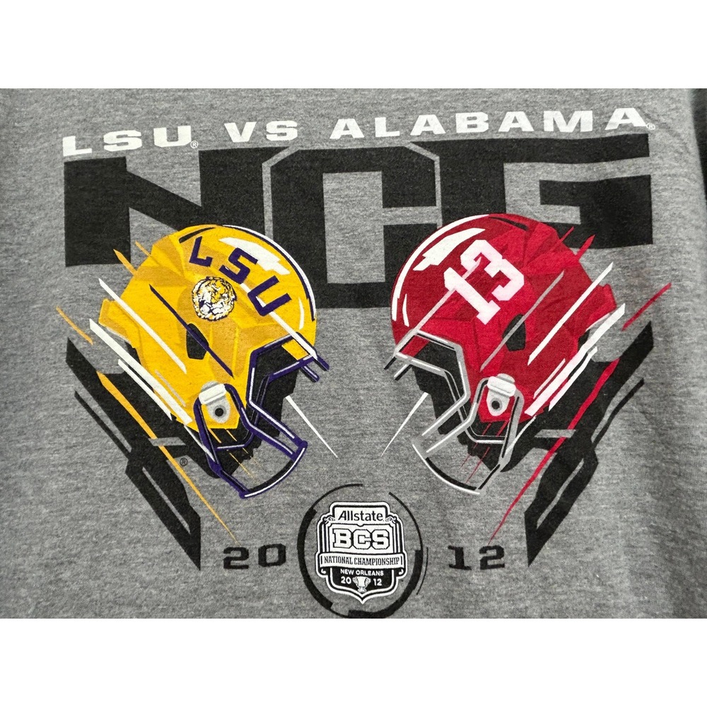 Nike LSU Tigers vs Alabama NCG‎ 2012 Football Long Sleeve Shirt Large - Picture 2 of 5